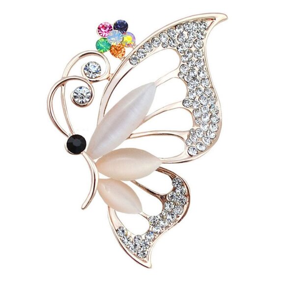 Rose Gold Butterfly Brooch - Picture 1 of 1
